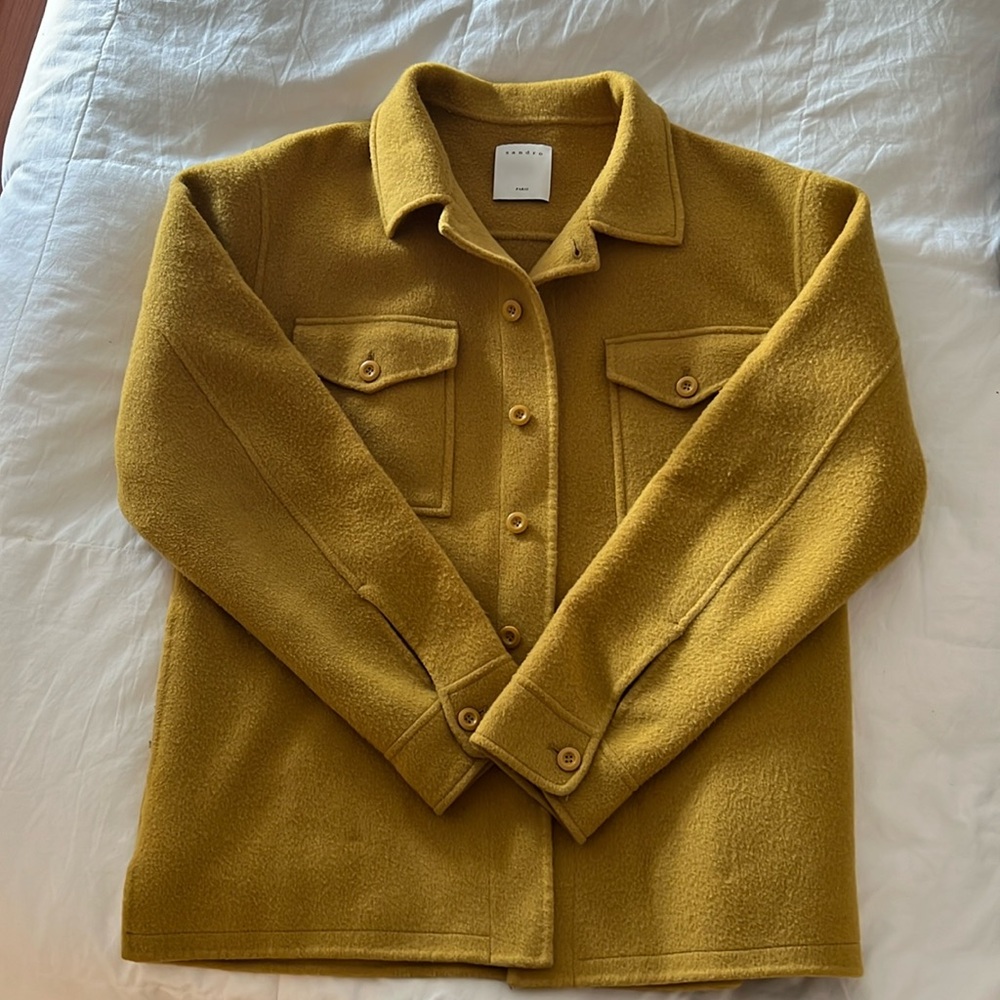 Sandro paris wool overcoat